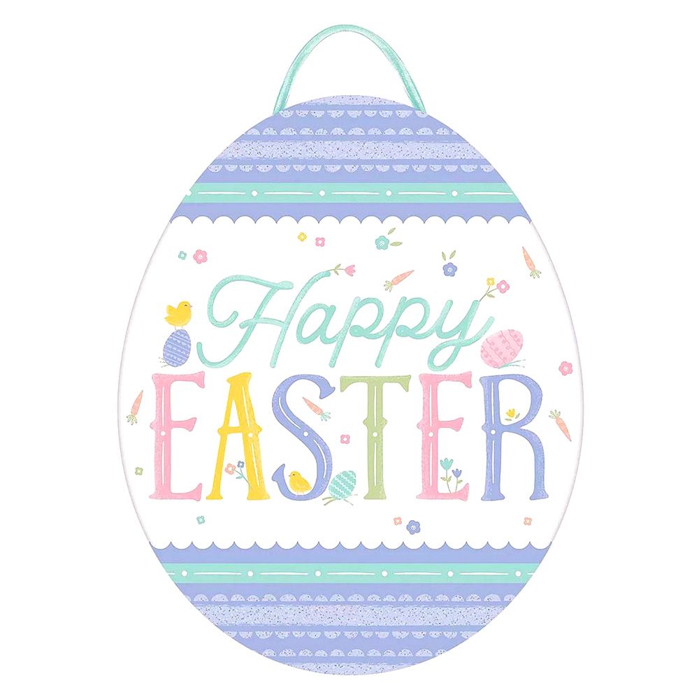 Easter Egg Pastel Party Hanging Sign