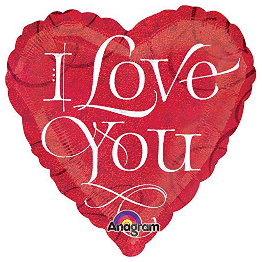 I Love You Calligraphy Foil Balloon 18in