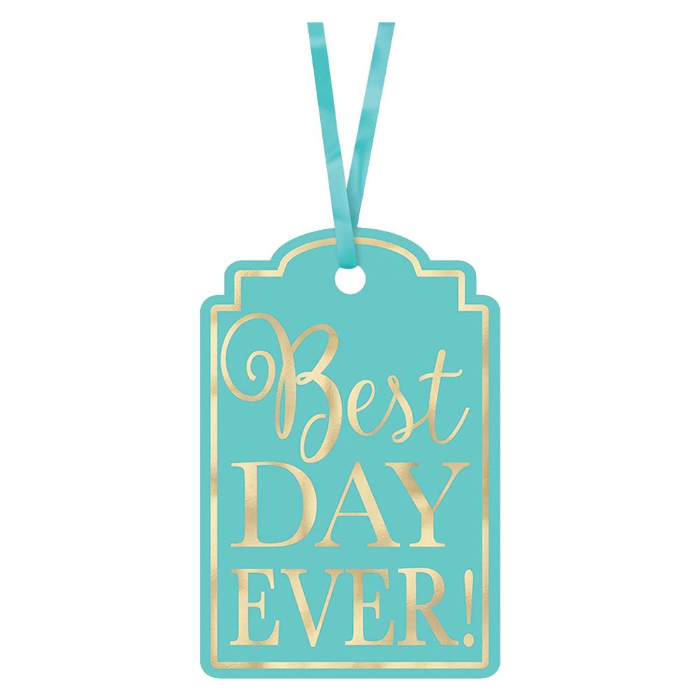 Amscan - Robins Egg Blue Best Day Ever Tags 25pcs - Blue