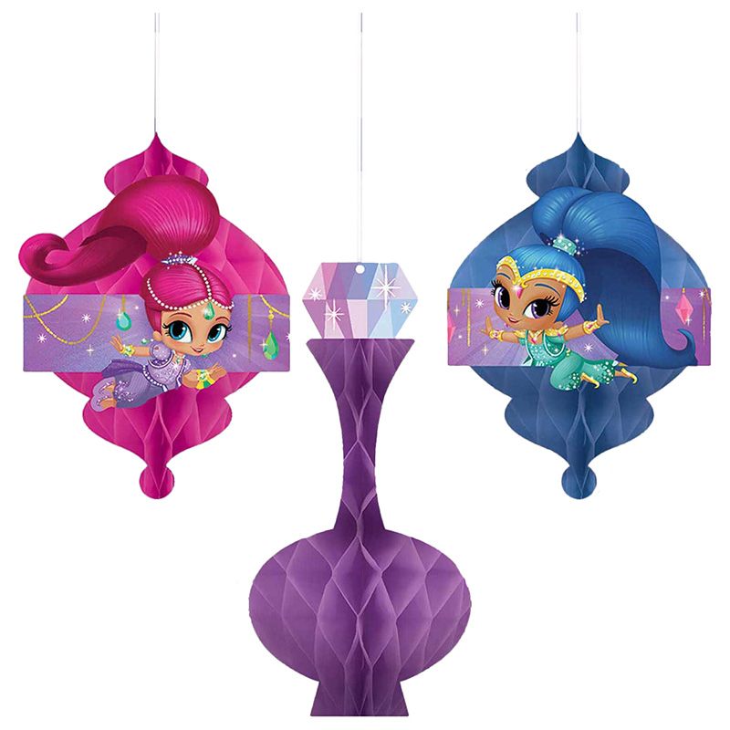 Shimmer & Shine Honeycomb Decoration 3pcs