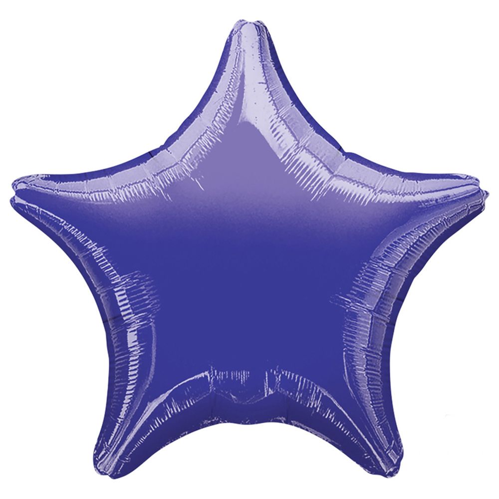 Anagram - S15 Metallic Purple Star Foil Balloon 19in