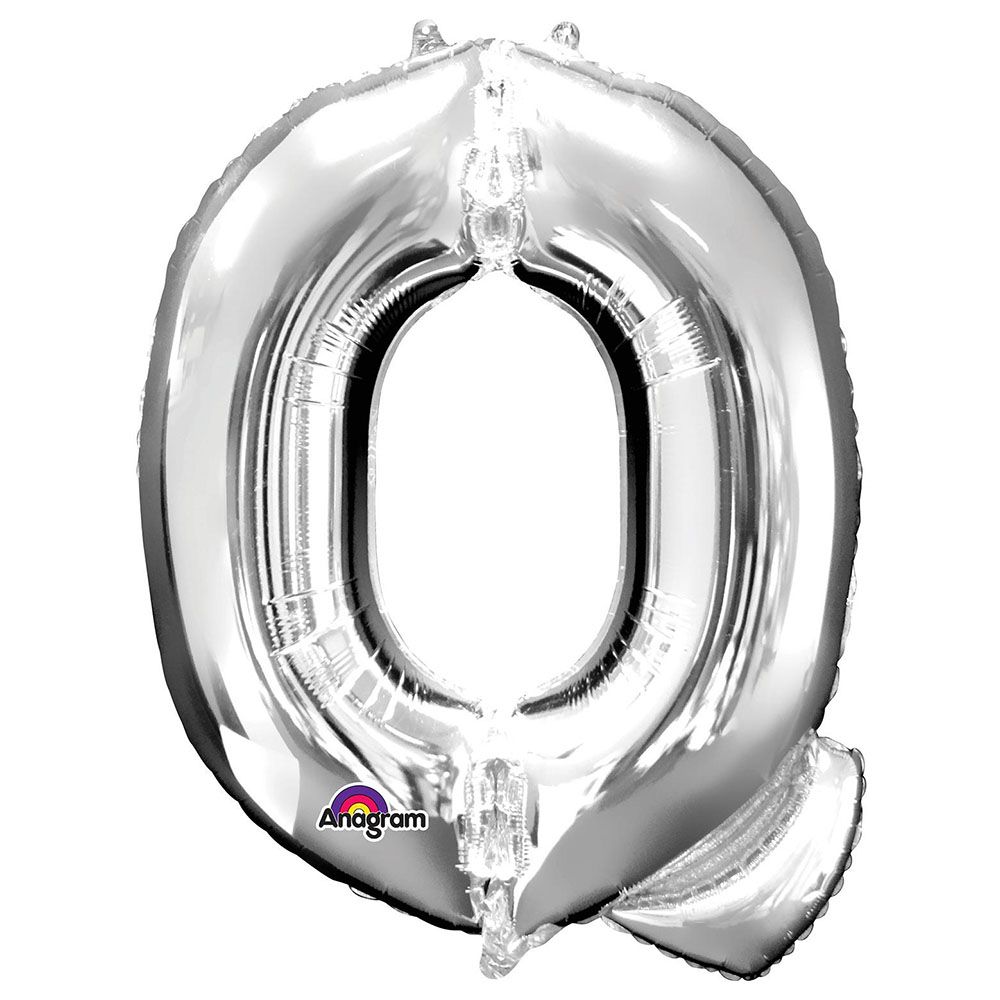 Party Centre - Letter Q SuperShape Balloon - Silver