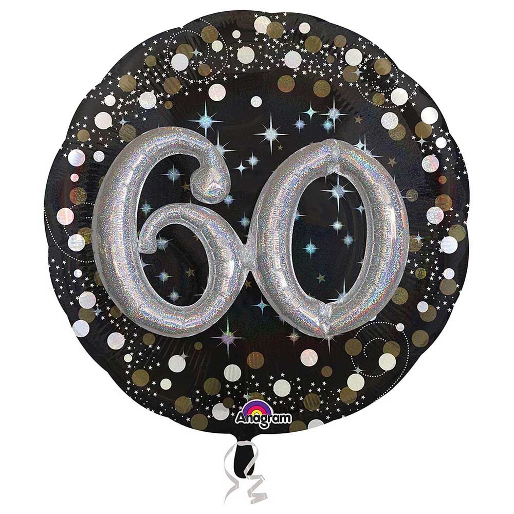 Party Centre - 36-inch Sparkling 60 Birthday Balloon