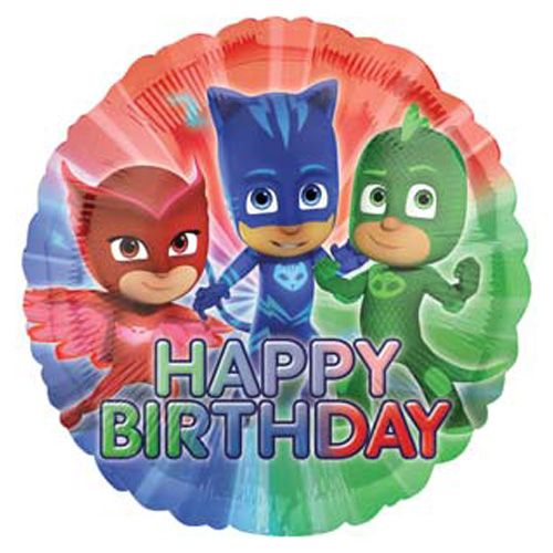 S60 Pj Masks Happy Birthday Foil Balloon 18"