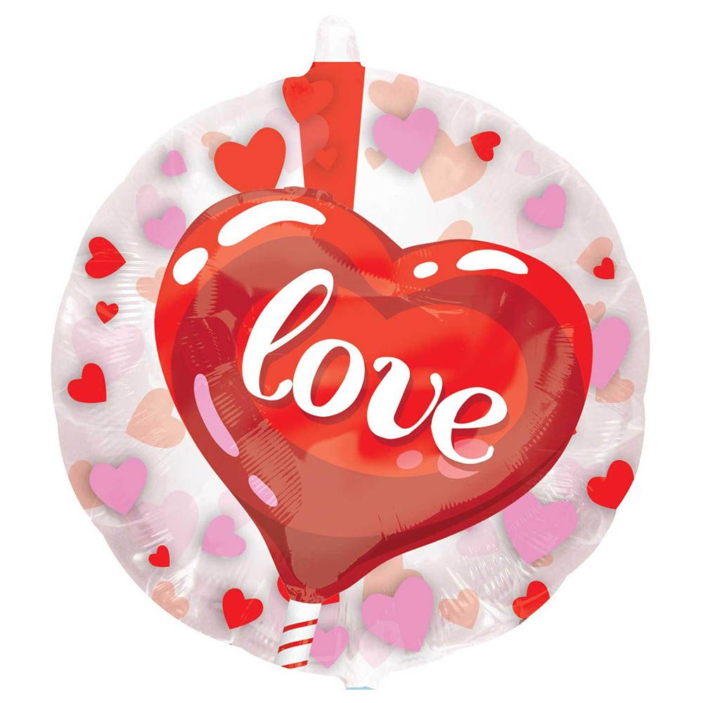 Valentines Heart Lollipop insiders Balloon 60cm