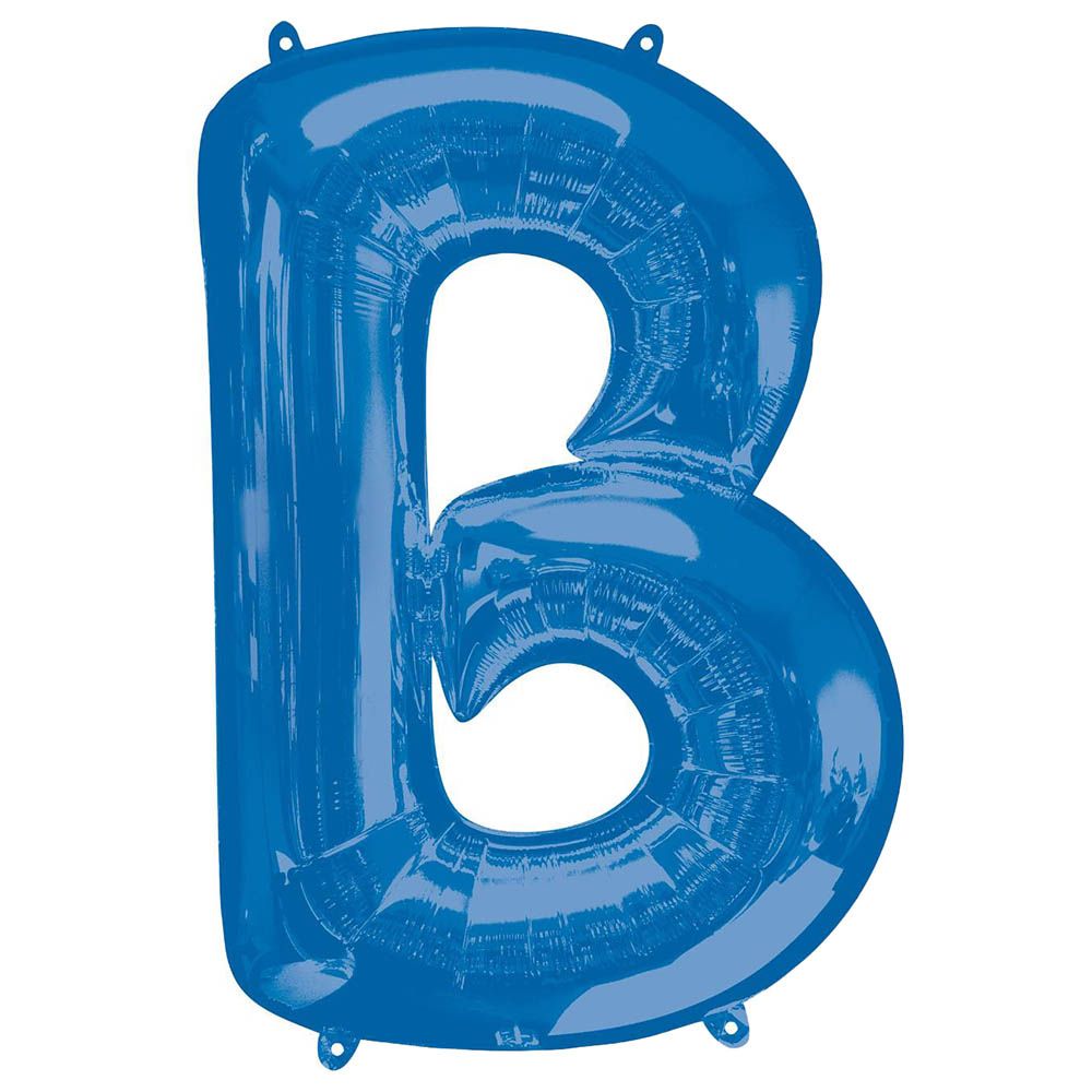 Party Centre - Letter B SuperShape Foil Balloon - Blue