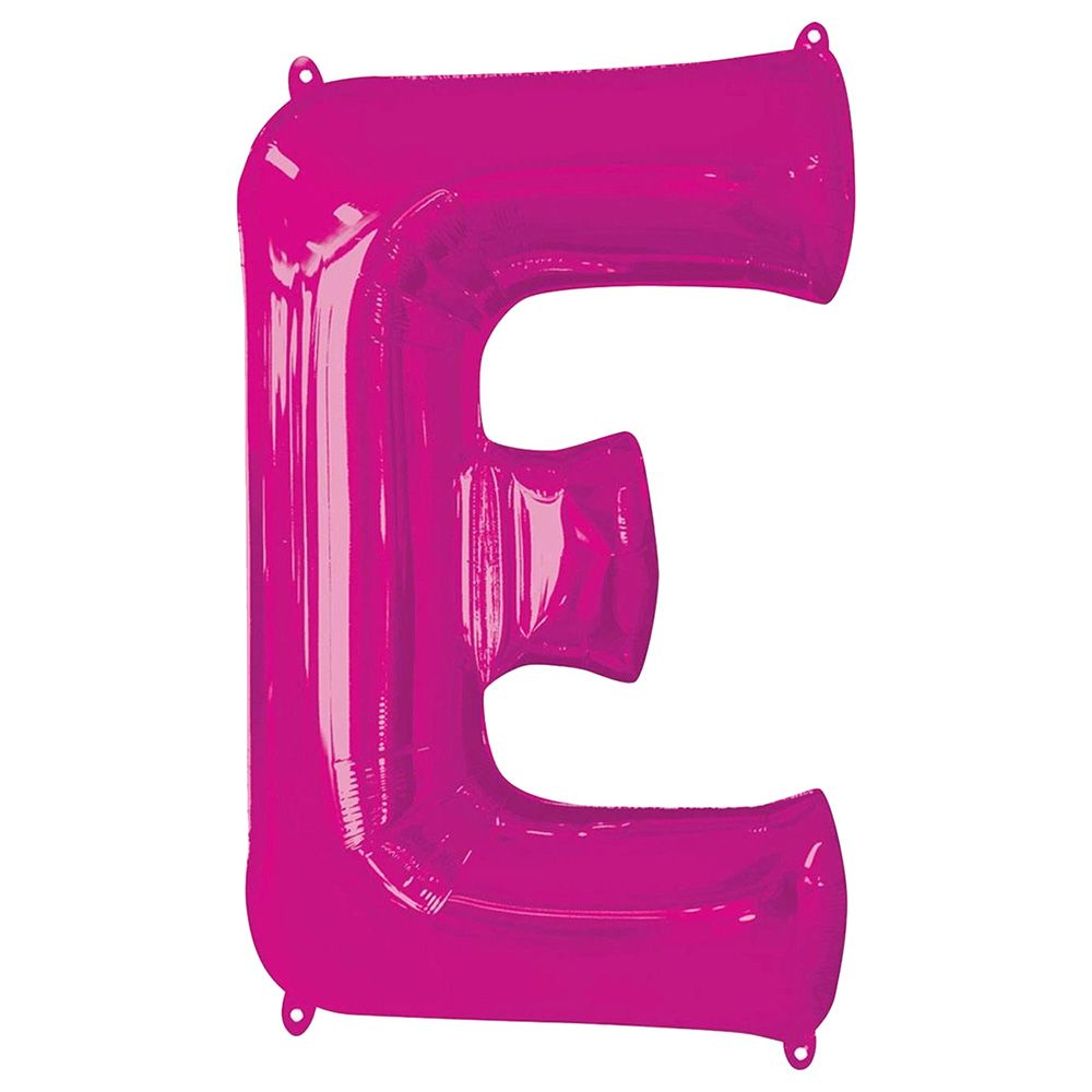 Party Centre - Letter E SuperShape Foil Balloon - Pink