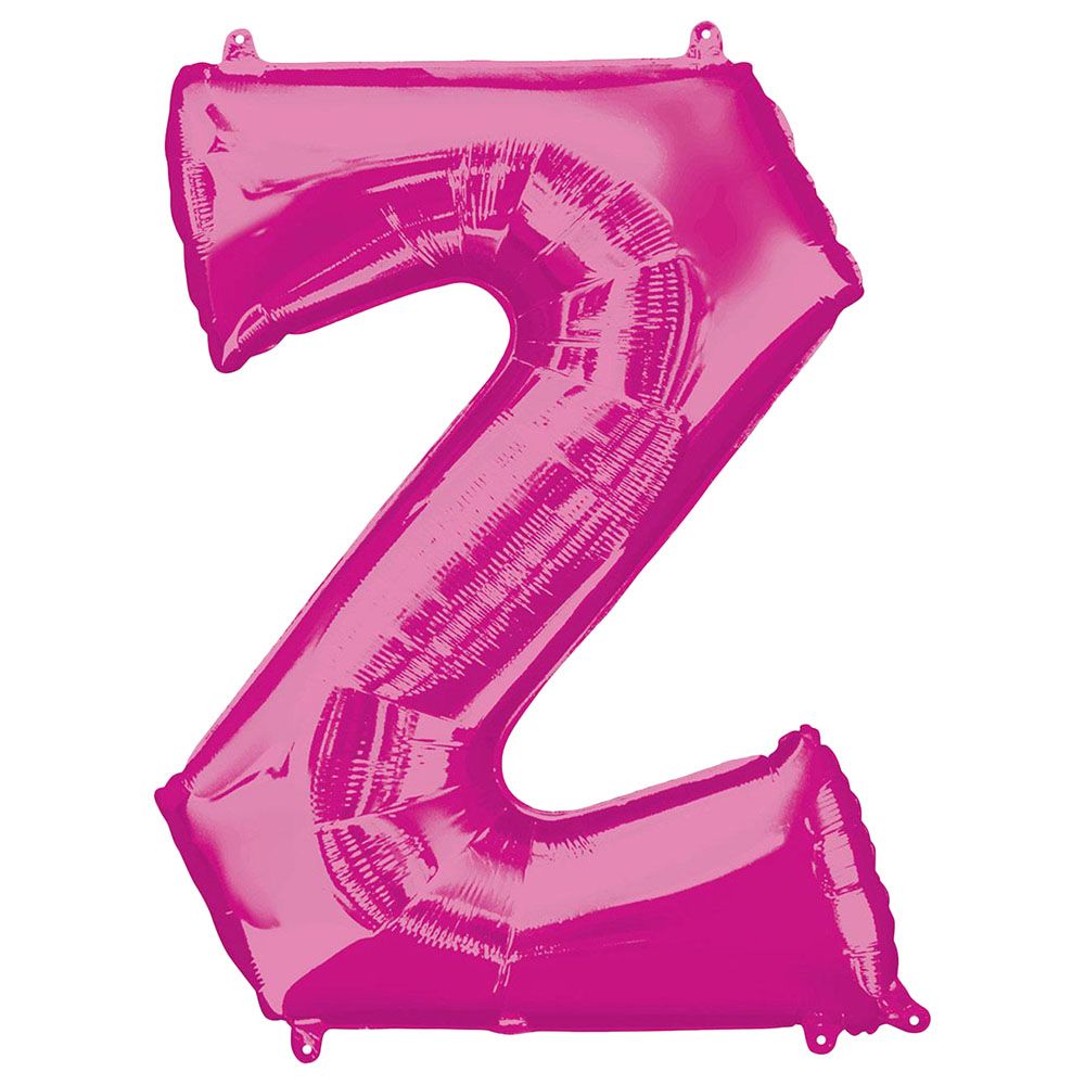 Party Centre - Letter Z SuperShape Balloon - Pink