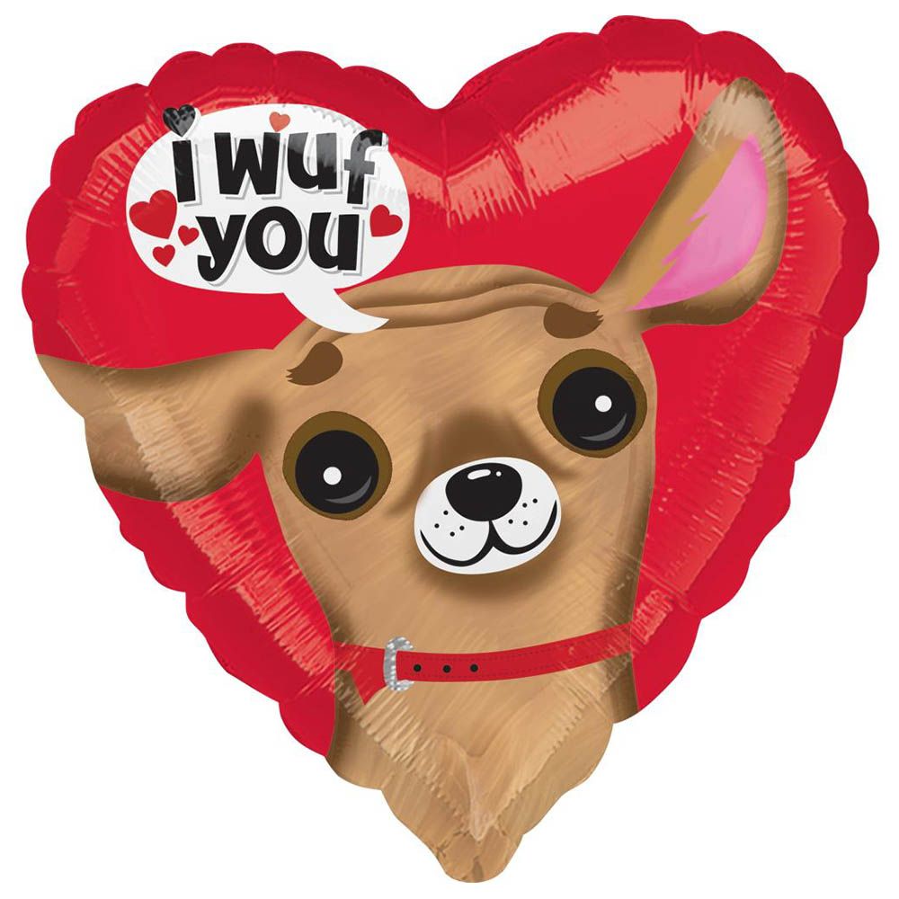 I Wuf You Foil Balloon 45cm