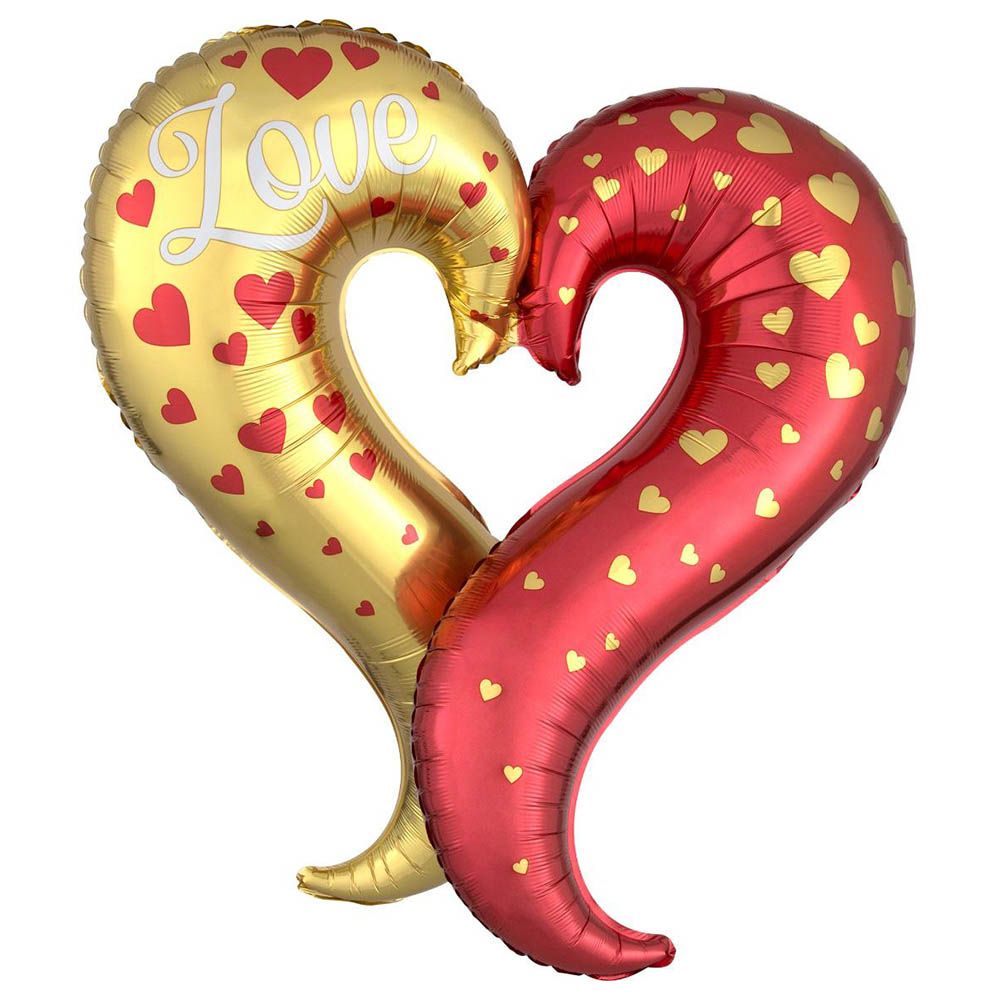 Curvy Heart Supershape Foil Balloon 73 x 76cm