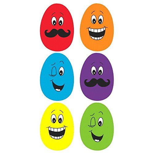 Fillable Large Funny Face Plastic Eggs 6pcs