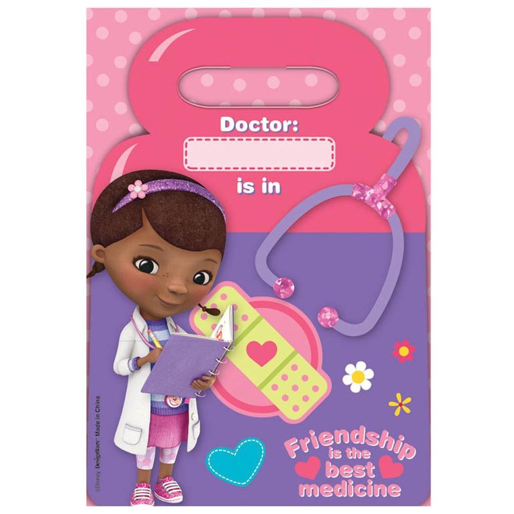 Disney Doc McStuffins Folded Loot Bags 8pcs