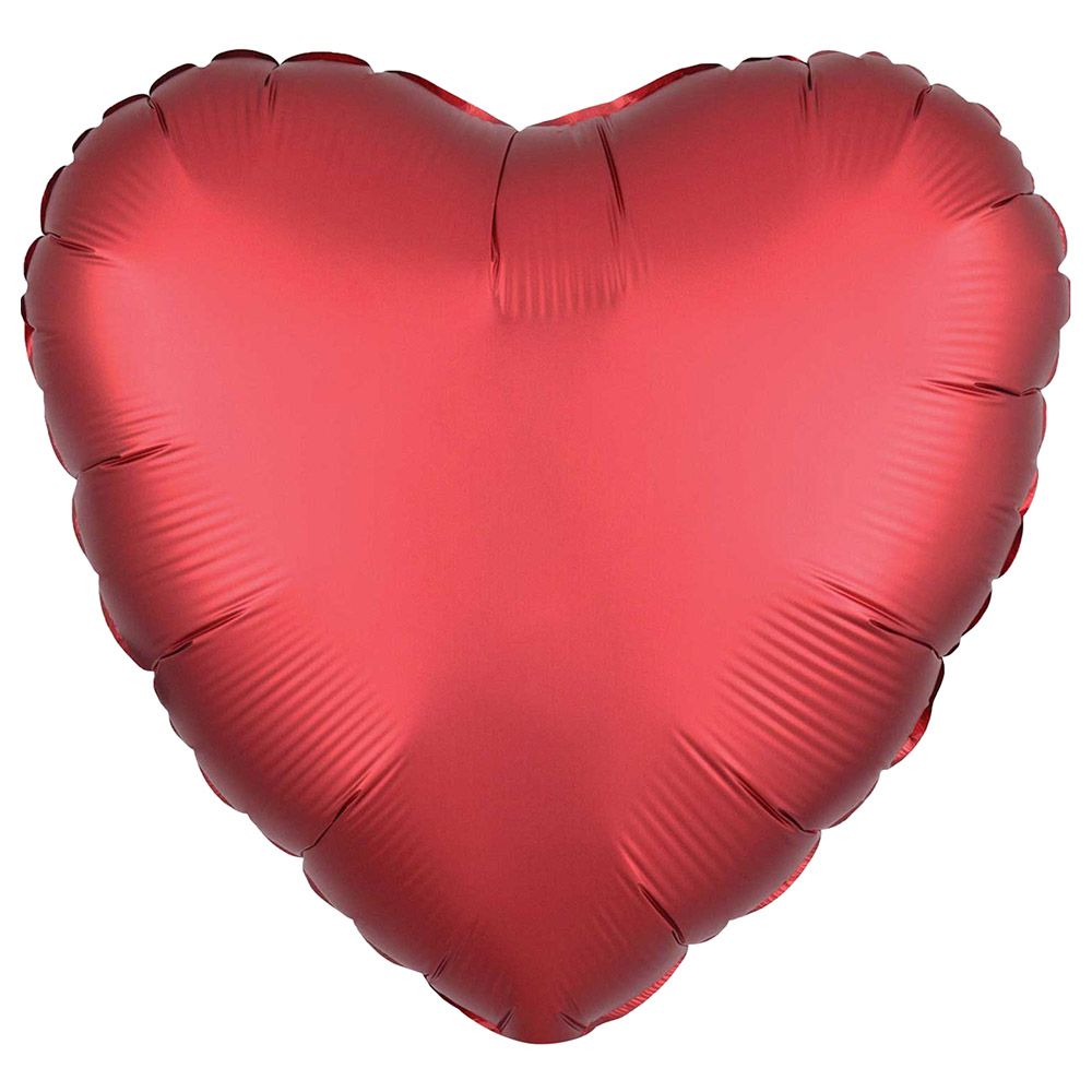 Sangria Satin Luxe Heart Foil Balloon