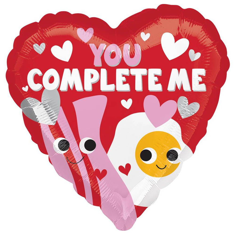 Valentines You Complete Me Foil Balloon 45cm