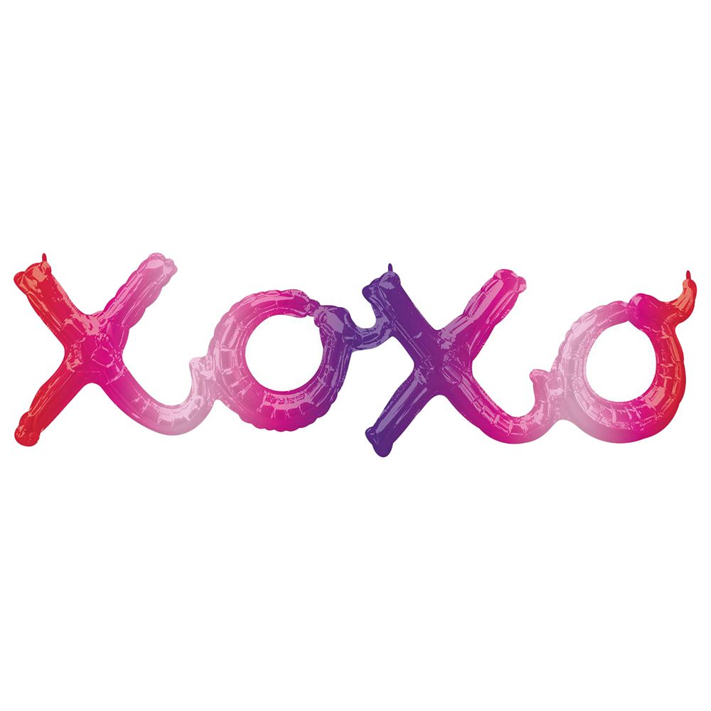 Xoxo Script Phrase Foil Balloon 99 x 27cm