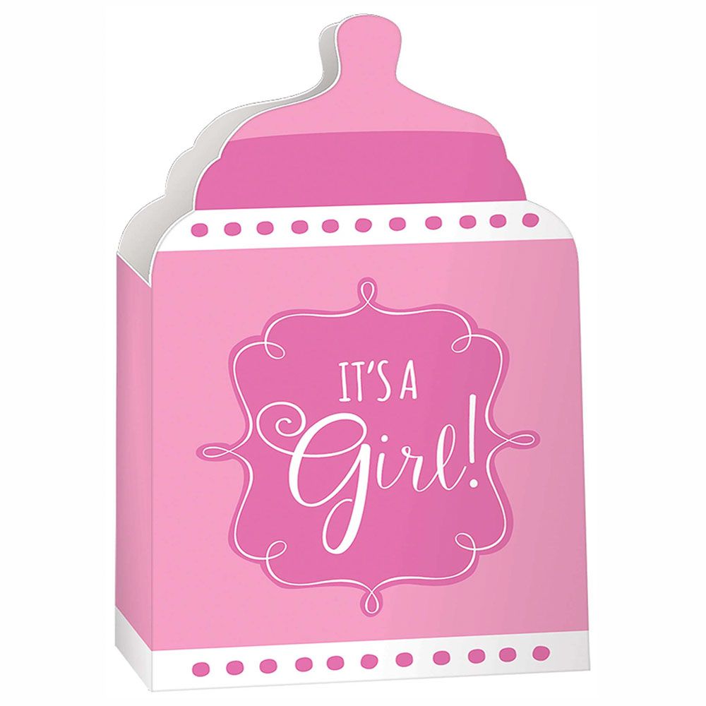 Amscan - Baby Shower Girl Bottle Paper Containers 24pcs