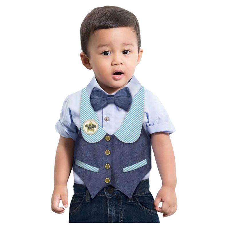 Amscan - Young Birthday Vest & Bow Tie - Navy Blue