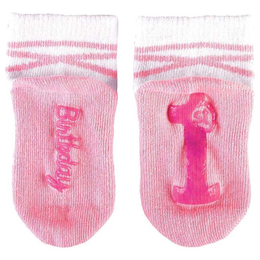 Amscan - 1st Birthday Girl Socks - Pink