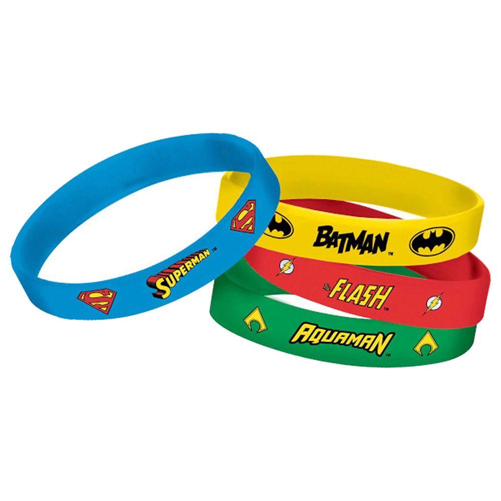 Party Centre - Superheroes Rubber Bracelets Party Favors - 4pcs