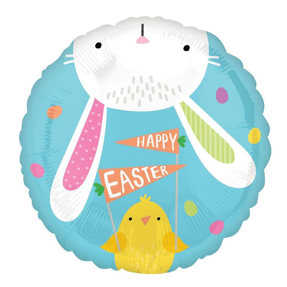 Hello Bunny Easter Foil Balloon 18In