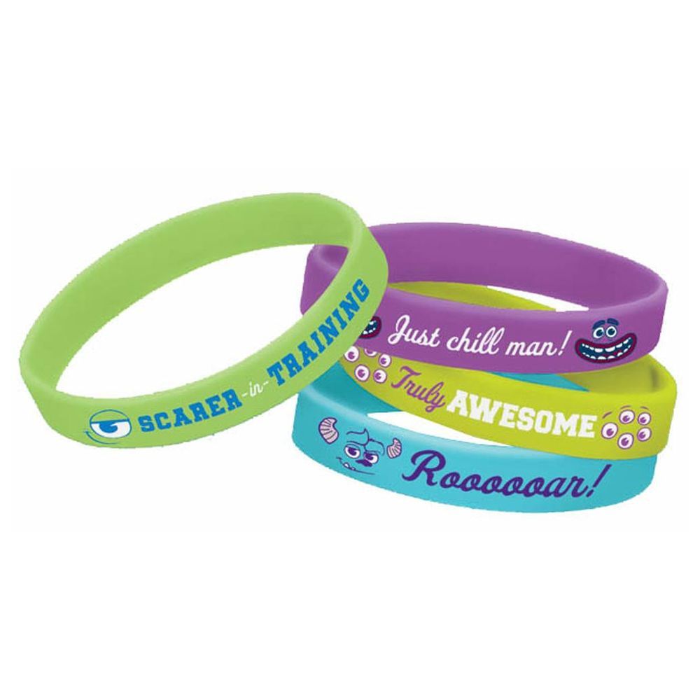 Monsters University Rubber Bracelet Favors 4pcs