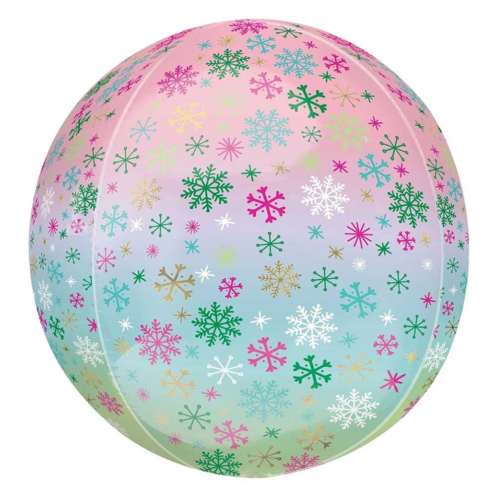 Anagram - Snowflakes Ombre Orbz Balloon 38x40cm