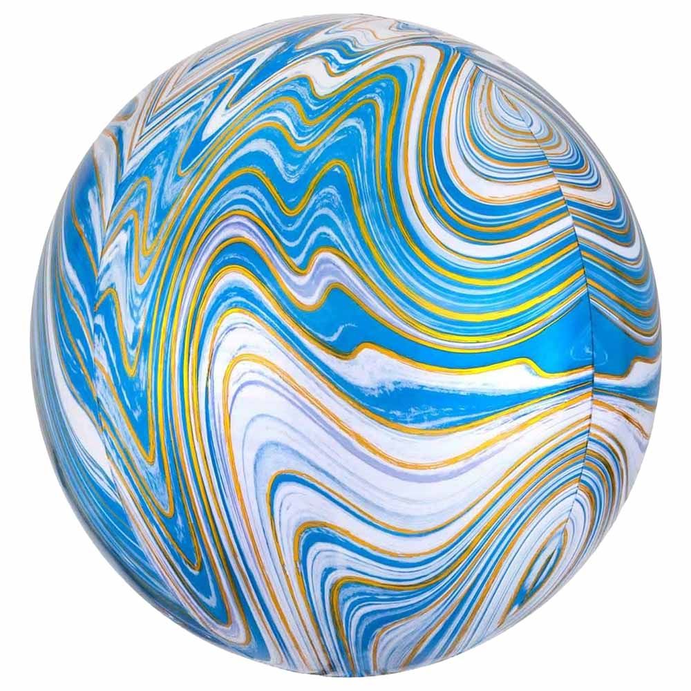 Party Centre - Marblez Orbz Balloon - Blue