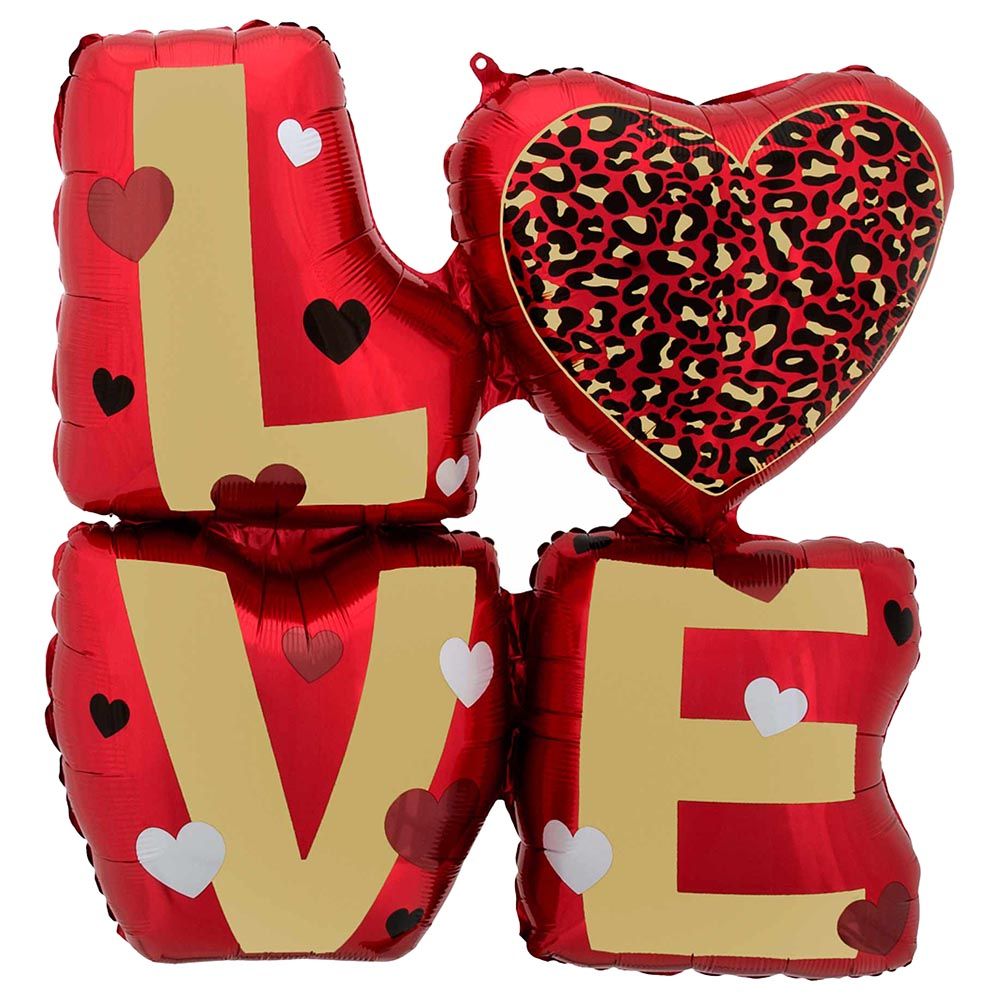 Love Animal Print Supershape Foil Balloon