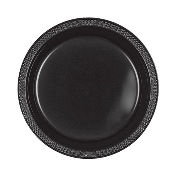 Amscan - Plastic Plates 7" 20pcs - Jet Black