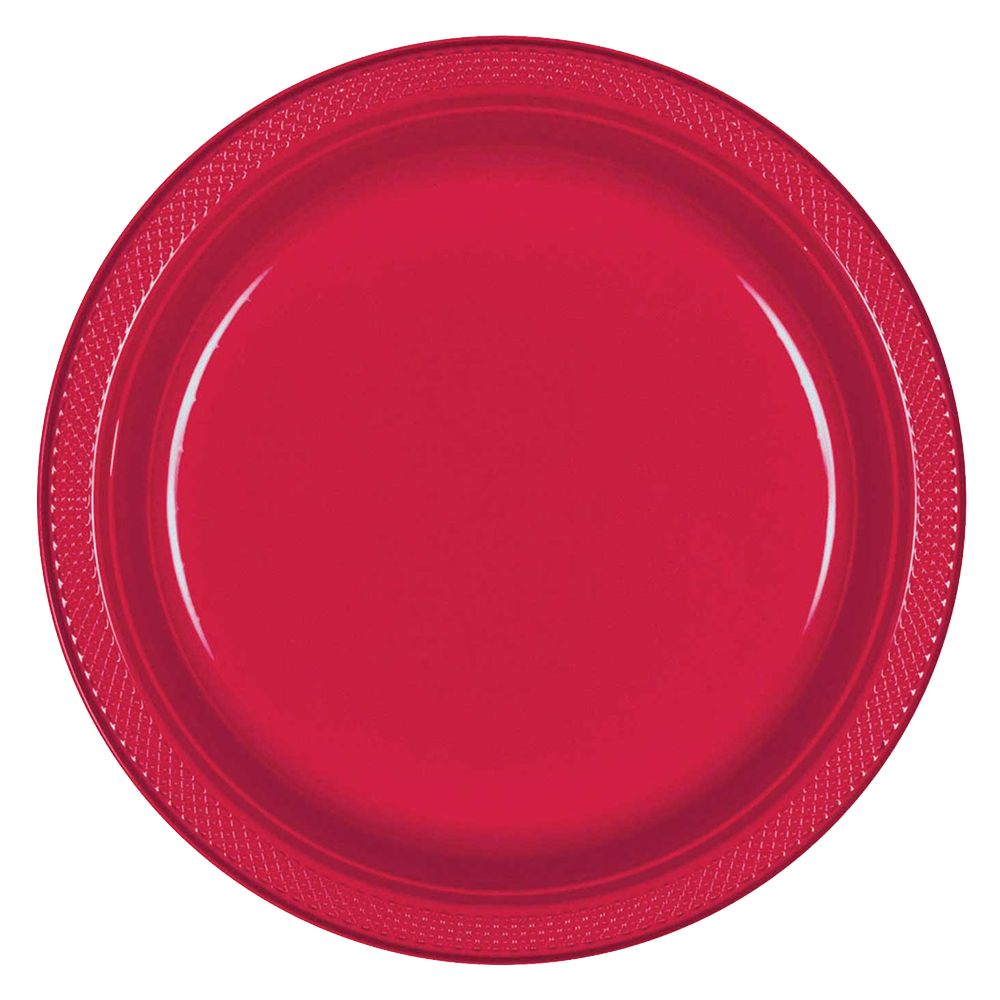 Amscan - Plastic Plates 7" 20pcs - Apple Red