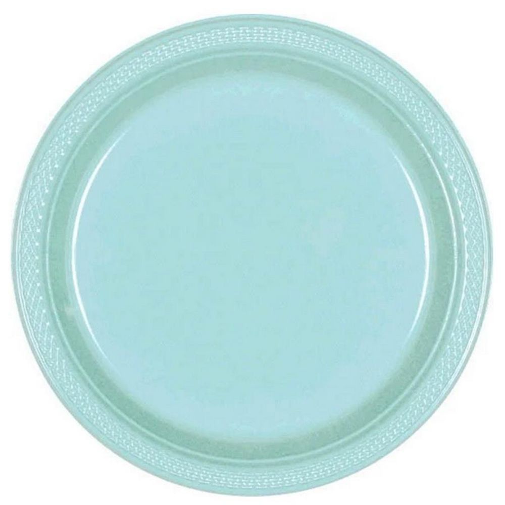 Robin'S Egg Blue Plastic Plates 10.25In- 20Pcs