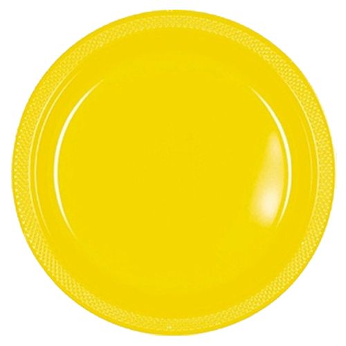 Amscan - Plastic Plates 10.25" 20pcs - Yellow Sunshine