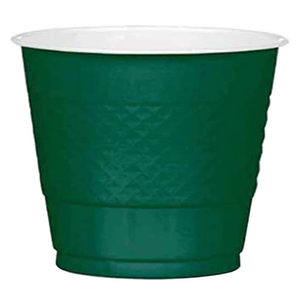 Forest Green Plastic Cups 9oz 20 Pack - Green