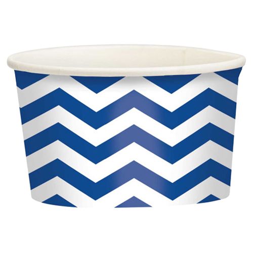 Amscan - Chevron Treat Cups 20pcs - Bright Royal Blue