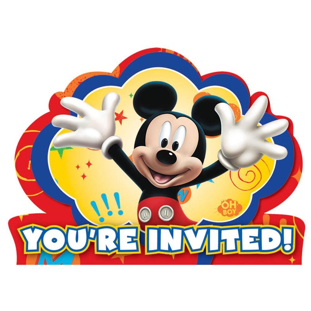 Mickey Mouse Invitations 8pcs