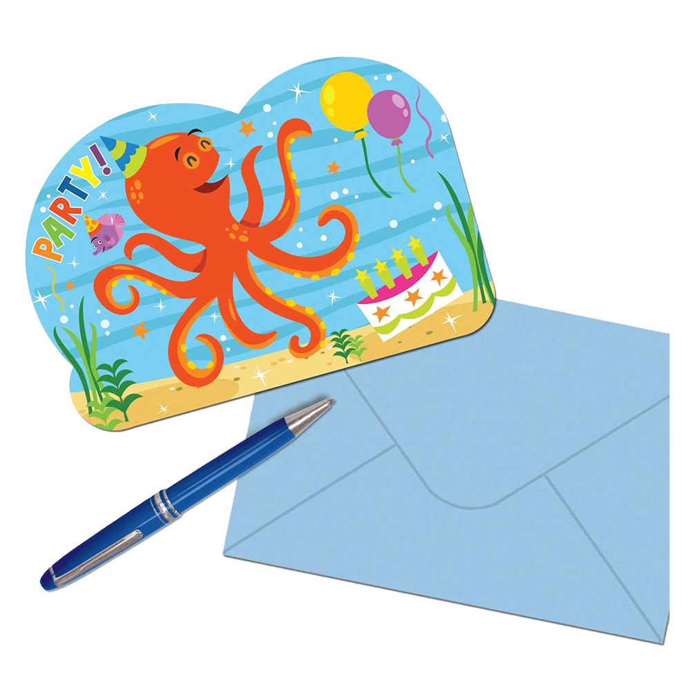 Amscan - Ocean Buddies Postcard Invitations 8pcs