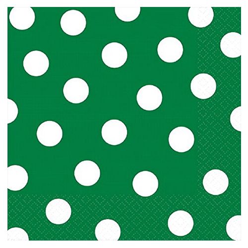 Amscan - Dots Lunch Tissues 16pcs - Festive Green