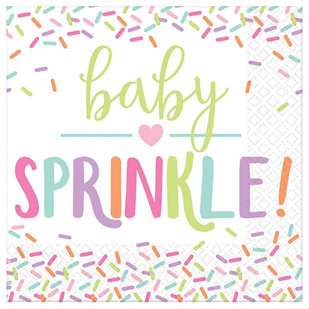 Amscan - Baby Sprinkle Lunch Napkin, 16pcs