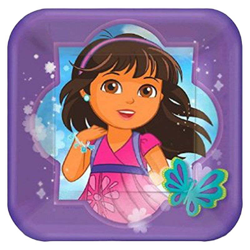 Dora & Friends Square Plates 7" (8pcs)