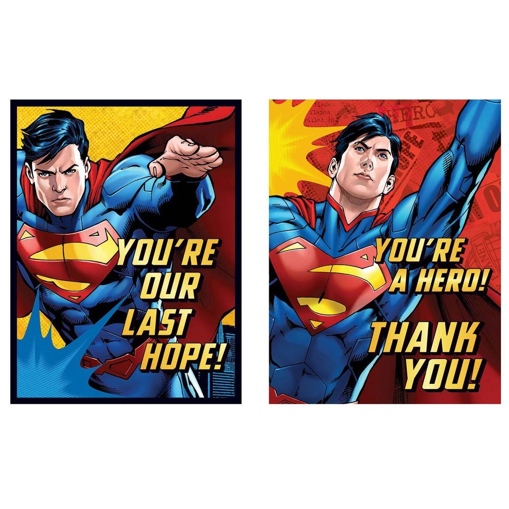 Superman Invitation and Thank You Card Combo