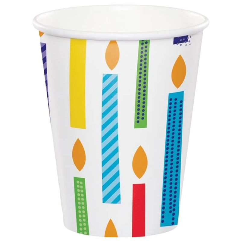 Creative Converting Bright Birthday Hot & Cold Cup 9 Oz 8pcs