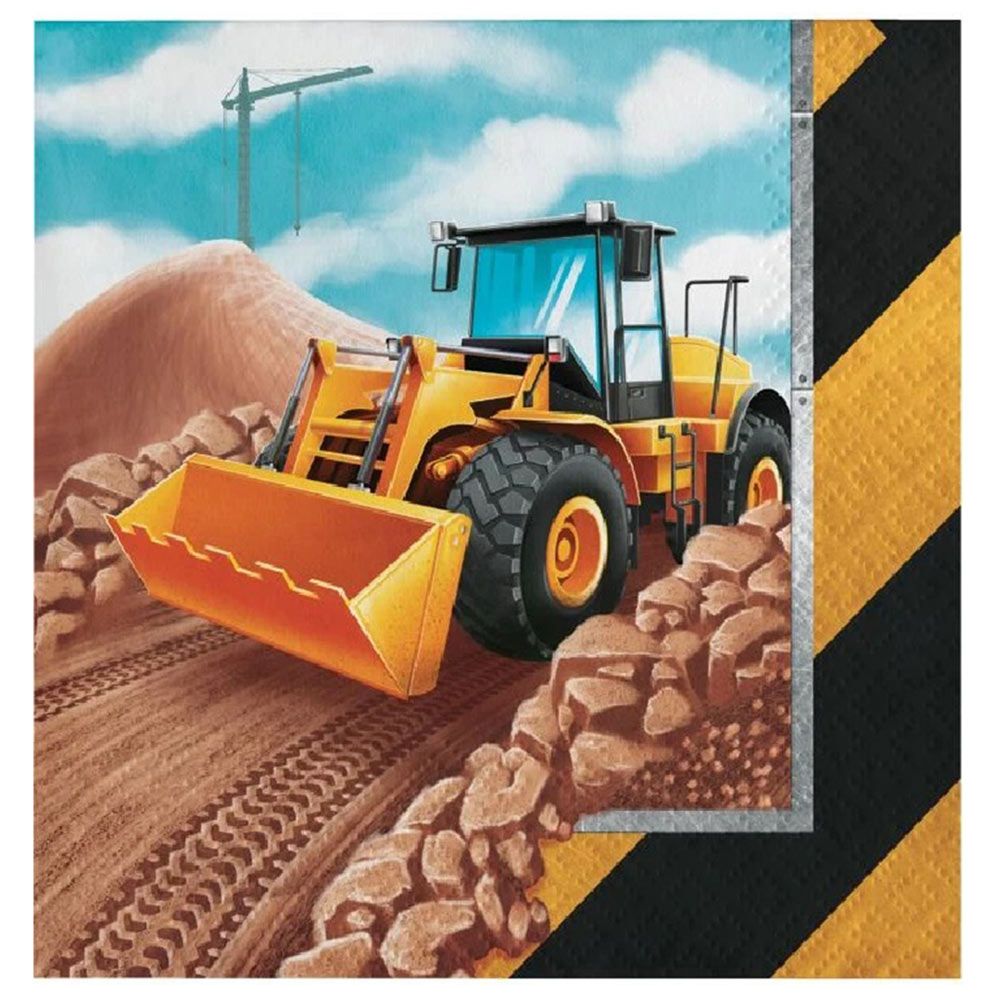 Creative Converting Big Dig Construction Napkins 16pcs