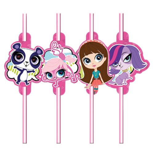 Amscan - Littlest Pet Shop Drinking Straws 8pcs