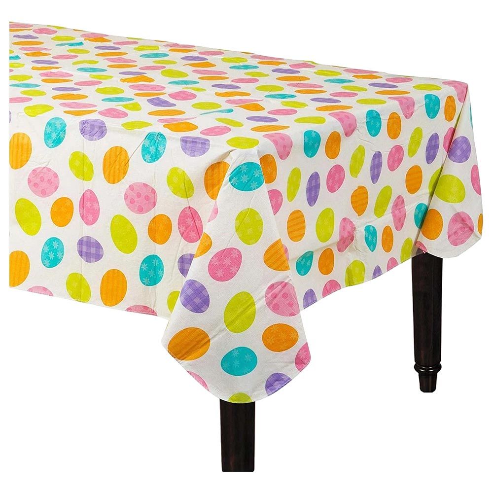 Party Centre - Easter Egg Flannel Backed Vinyl Table cover