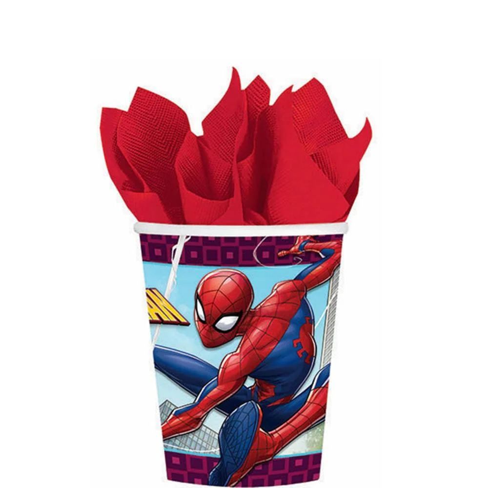 Spiderman Webbed Paper Cups 8Pcs