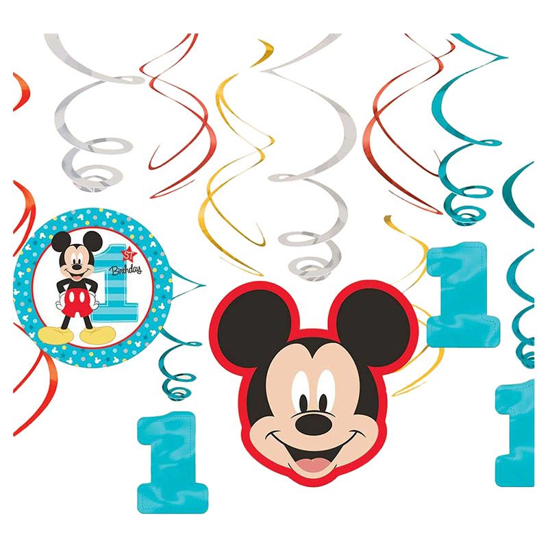 Mickey's Fun To Be One Swirl Decorations 12pcs