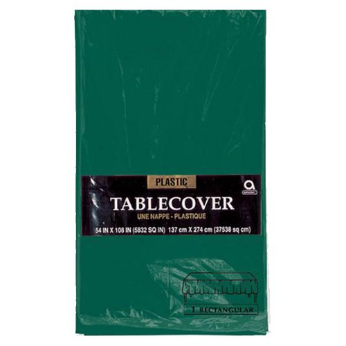 Amscan - Plastic Table Cover - Festive Green