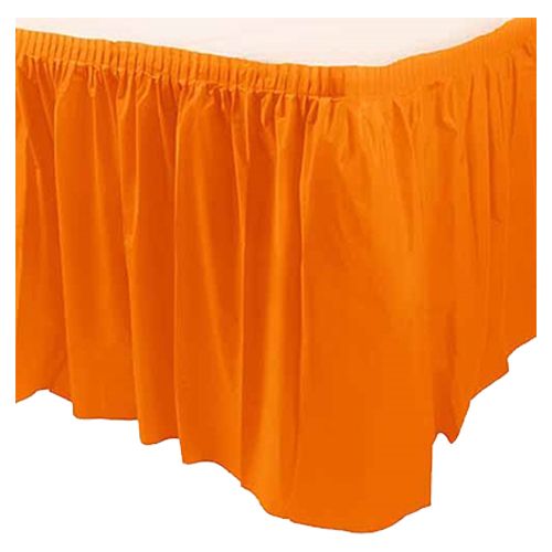 Amscan - Plastic Table Skirt - Orange Peel