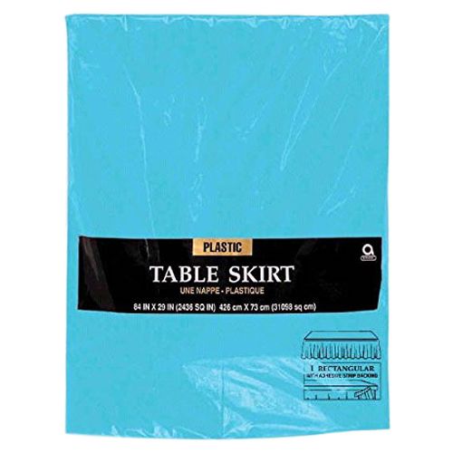 Amscan - Plastic Table Cover 84" - Caribbean Blue