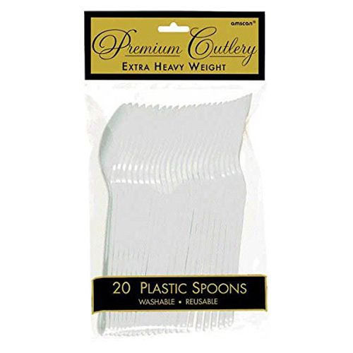 Amscan - Heavy Weight Plastic Spoons 20pcs - Clear